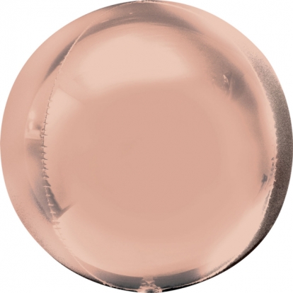 Folija balons-orbz, rozā zelts (38 cm)